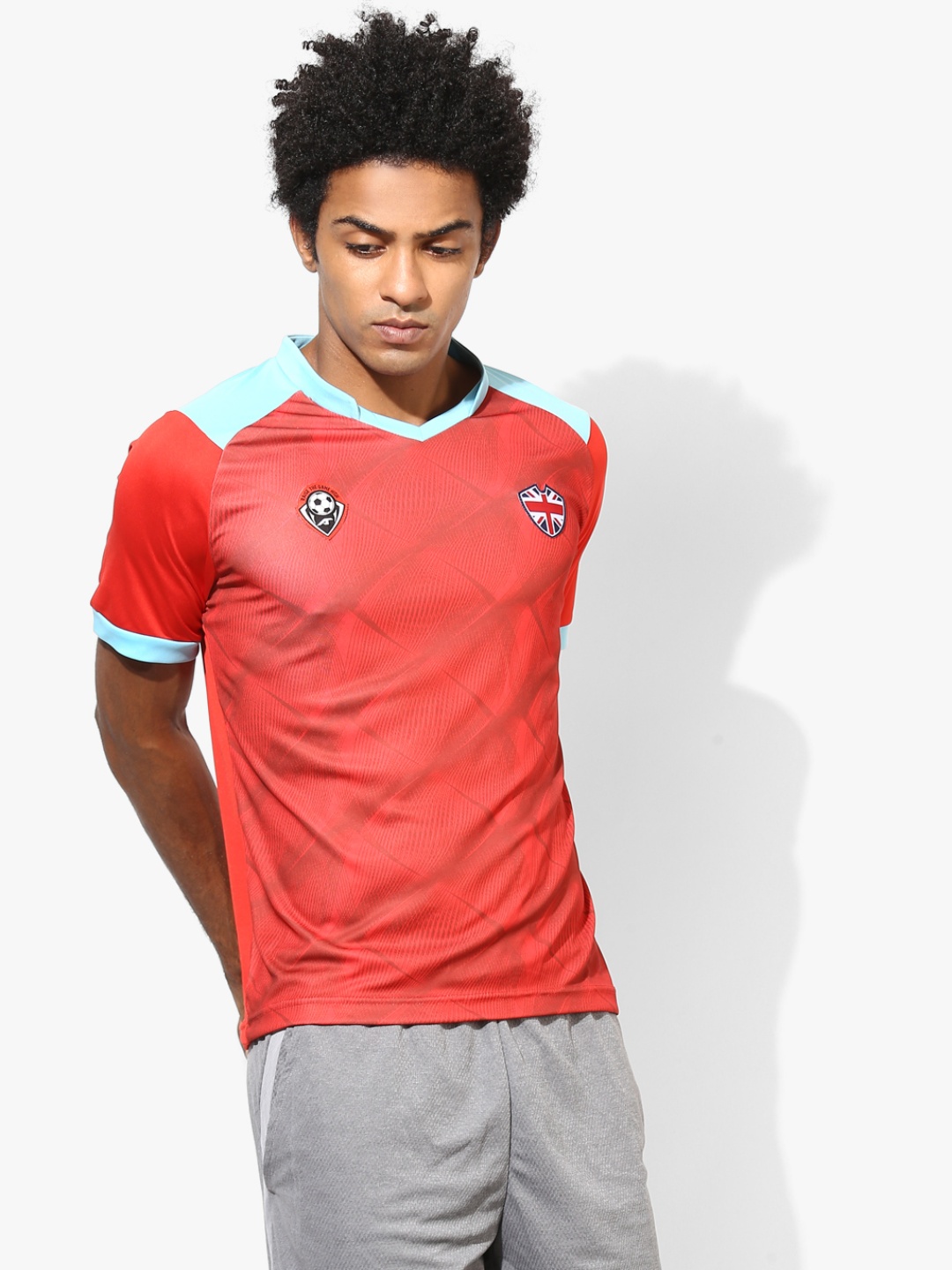 

Soccer Red V-Neck T-shirt
