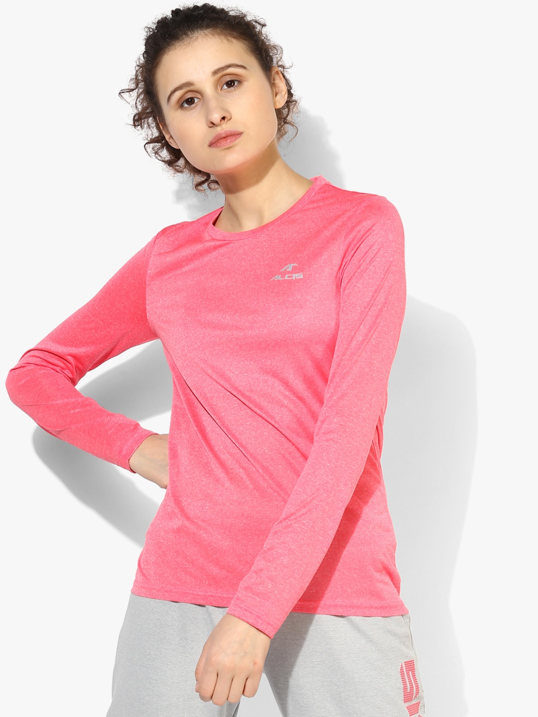 

Alcis Women Pink Round Neck T-Shirt