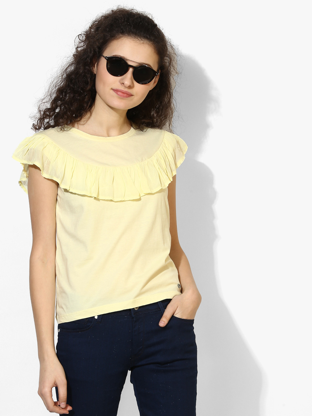 

Pepe Jeans Women Yellow Solid Blouse