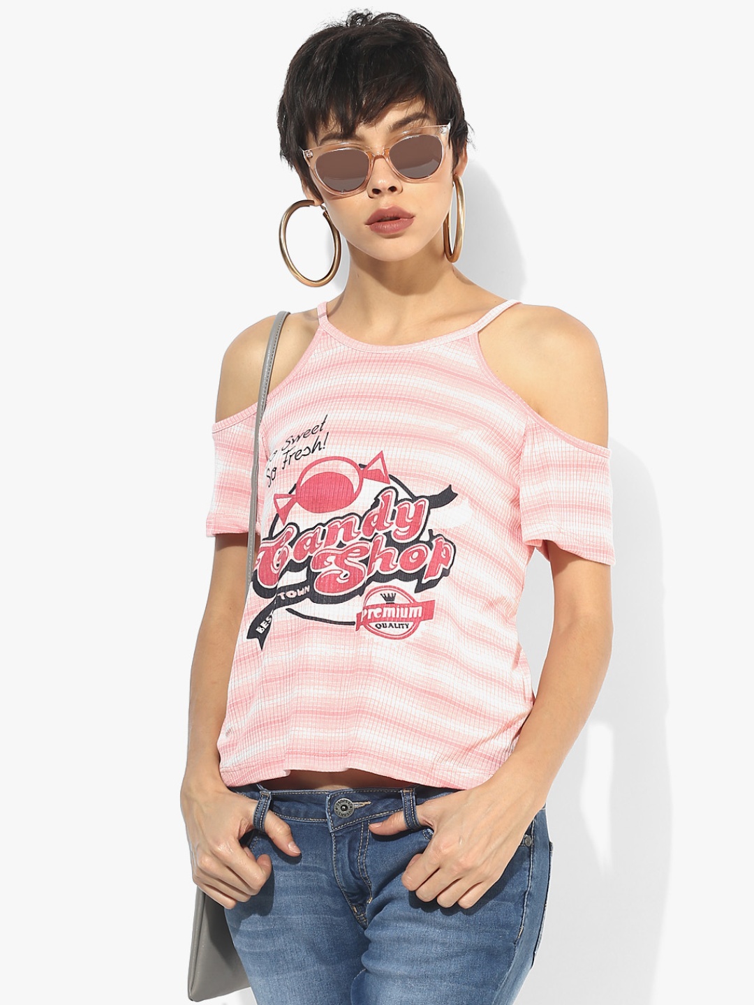 

Honey by Pantaloons Women Pink Printed Top
