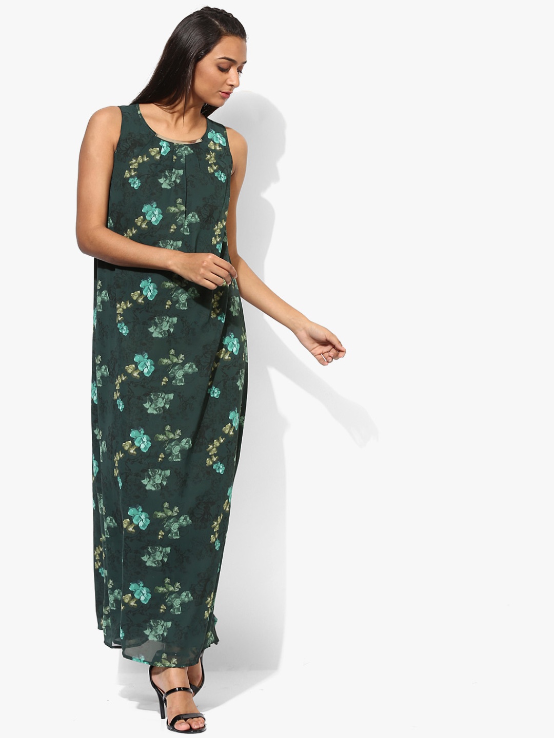 

Allen Solly Women Green Printed Maxi Dress