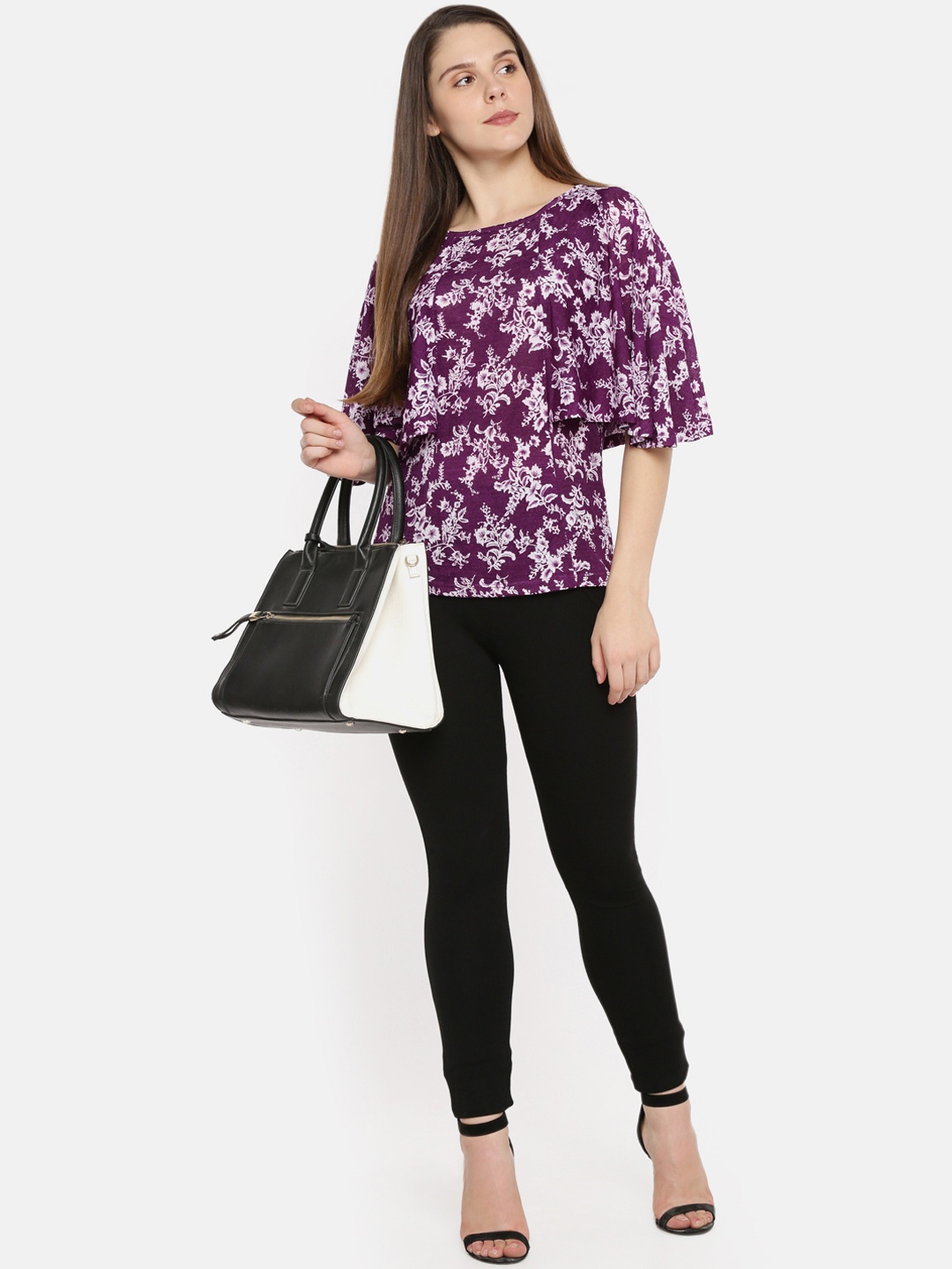 

Annabelle by Pantaloons Women Purple Printed Top
