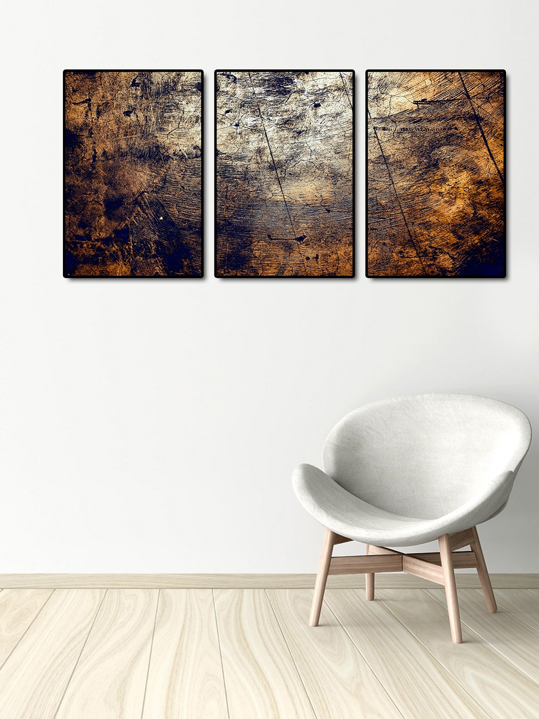 

999Store Brown Set of 3 Wall Art