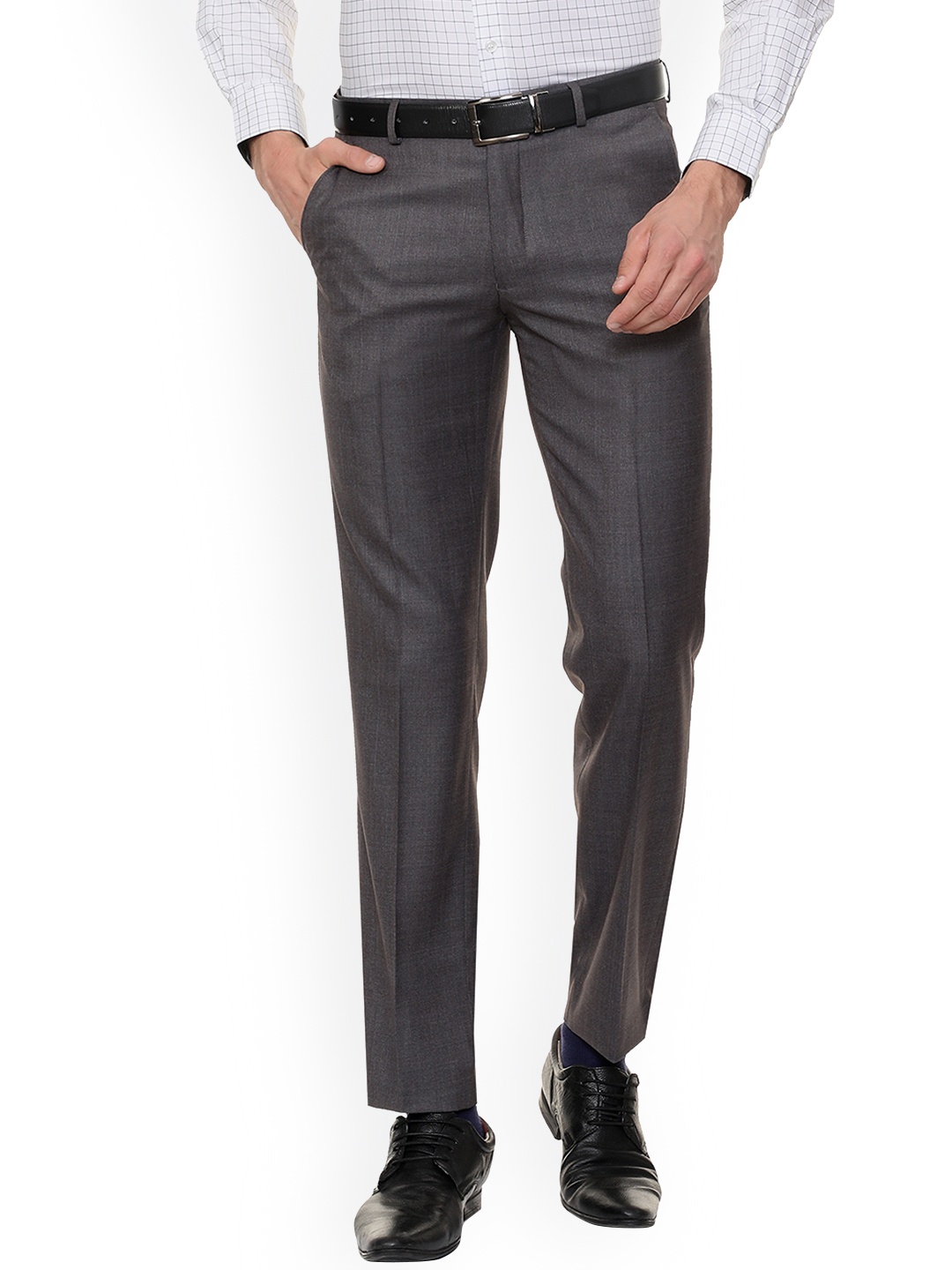 

Louis Philippe Men Grey Formal Trousers
