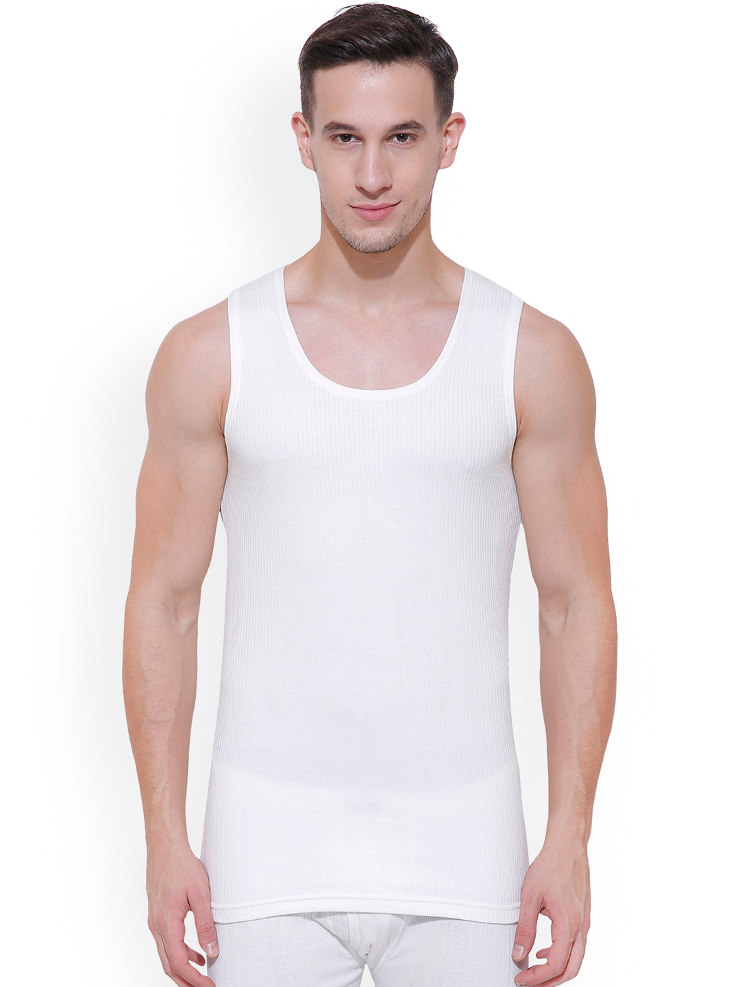 

BODYCARE INSIDER Men Off White Solid Thermal Top