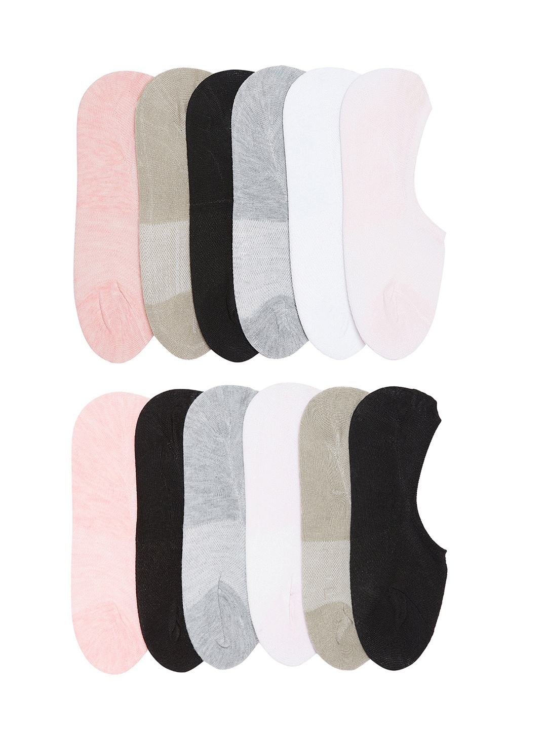 

Camey Women Pack of 12 Assorted Shoe Liners, Multi