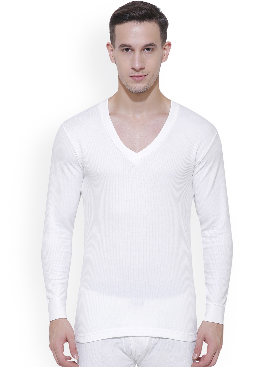 

BODYCARE INSIDER Men Off White Solid Thermal Top B104_90