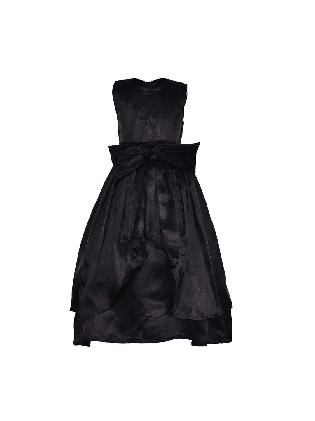 

Samsara Couture Girls Black Solid Fit and Flare Dress