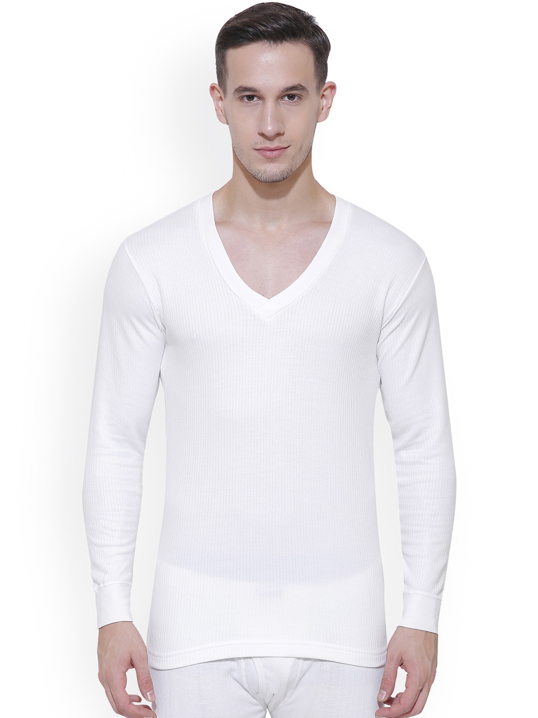 

BODYCARE INSIDER Men Off White Solid Thermal Top B104_80