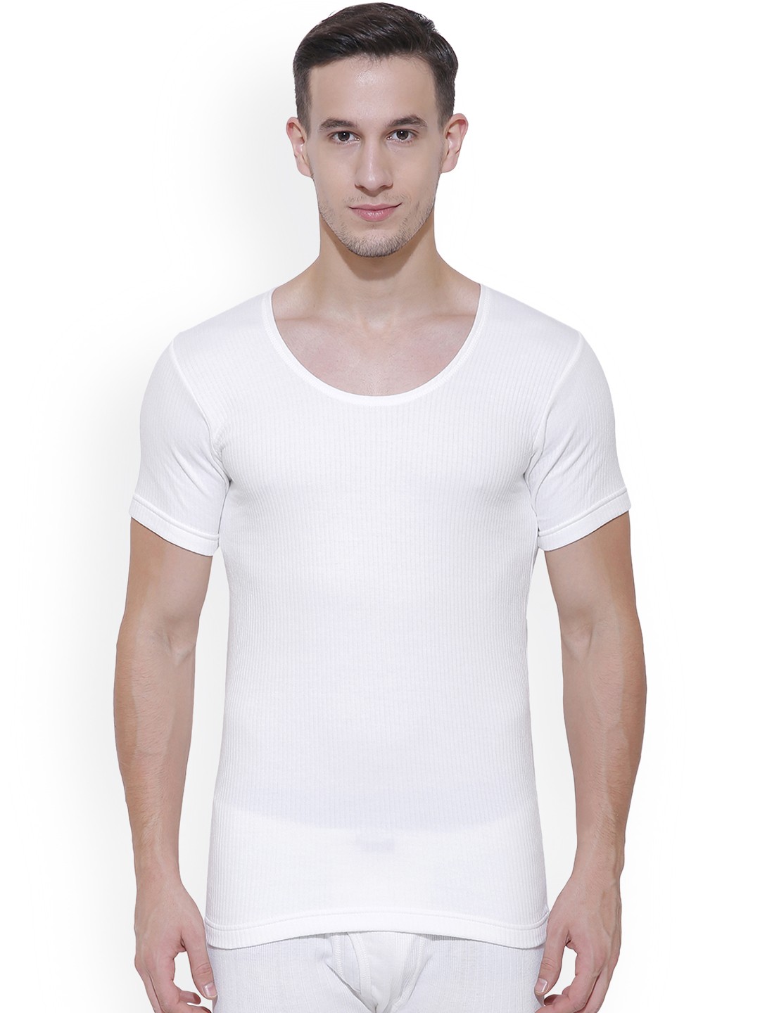 

BODYCARE INSIDER Men Off White Solid Thermal Top B106_85