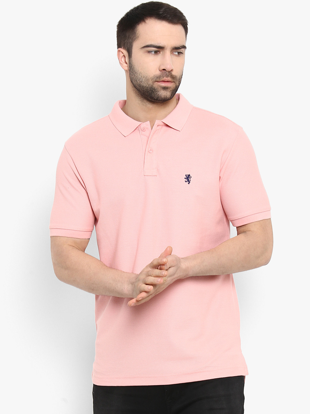 

Red Tape Men Coral Solid Polo Collar T-shirt