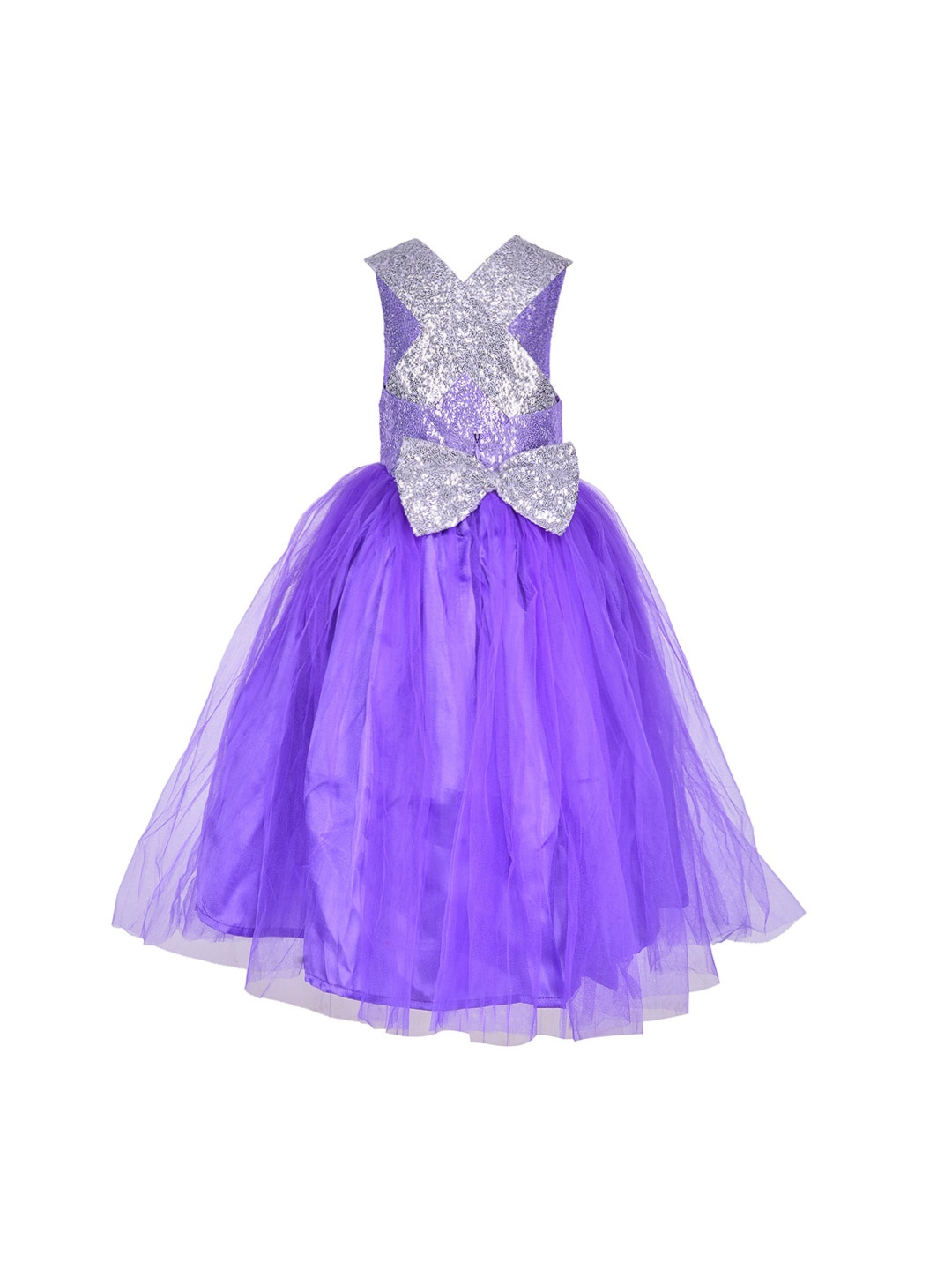 

Samsara Couture Girls Lavender Embellished Fit & Flare Dress