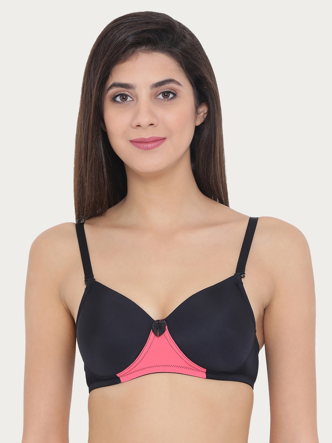 

Clovia Padded Non-Wired Multiway T-Shirt Bra, Black