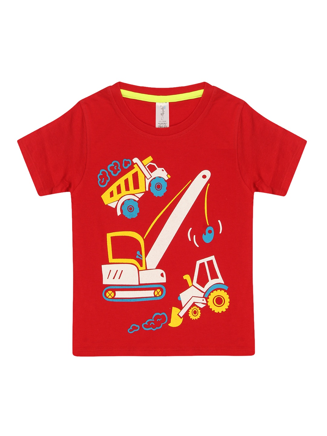 

appulse Boys Red Printed Round Neck T-shirt