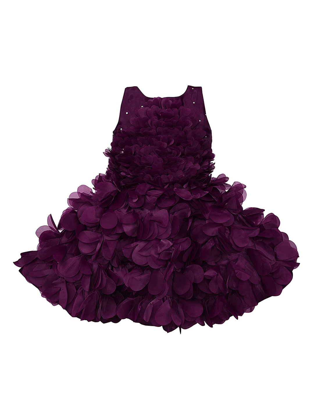 

Wish Karo Girls Purple Solid Fit and Flare Dress