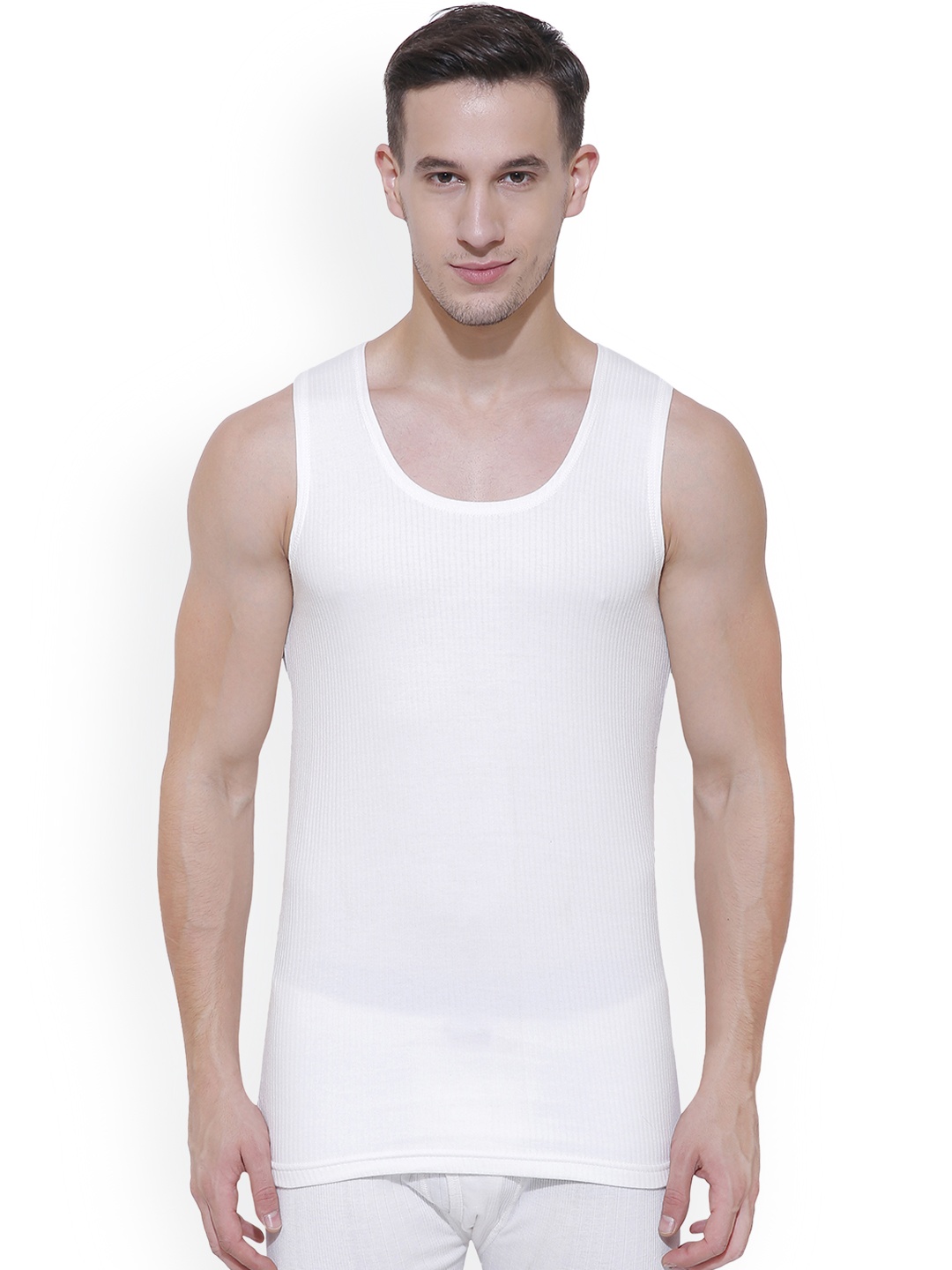 

BODYCARE INSIDER Men Off White Solid Thermal Top