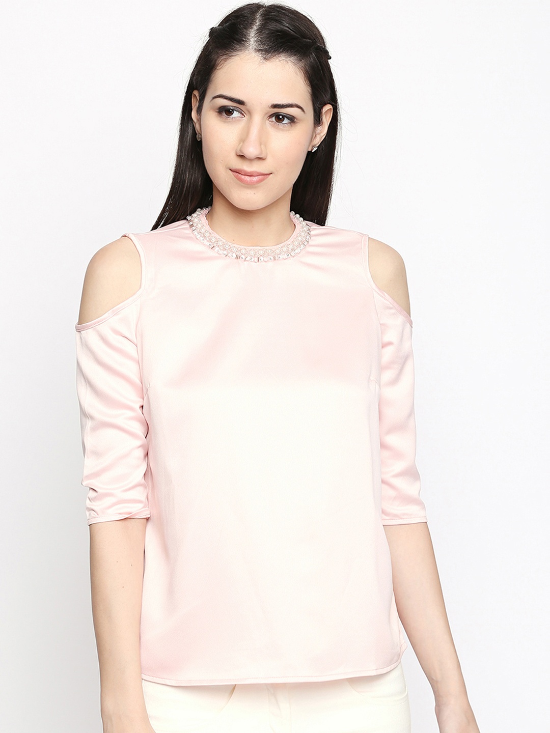 

Annabelle by Pantaloons Women Pink Solid Top