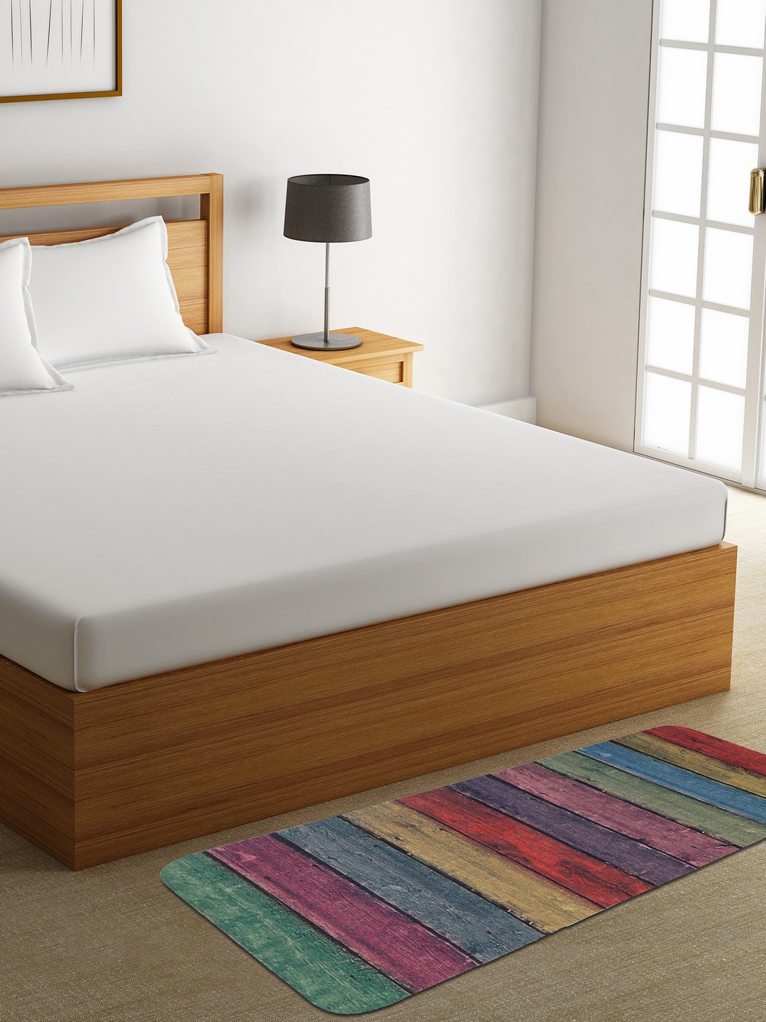 

Status Multicoloured 3D Digital Bed Side Runner, Multi