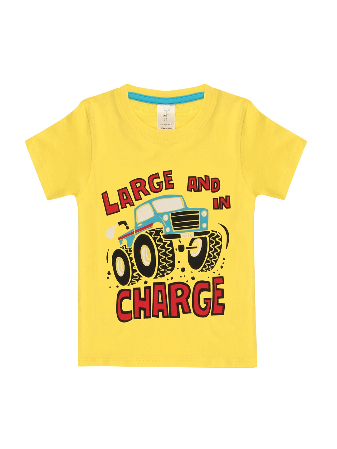 

appulse Boys Yellow Printed Round Neck T-shirt