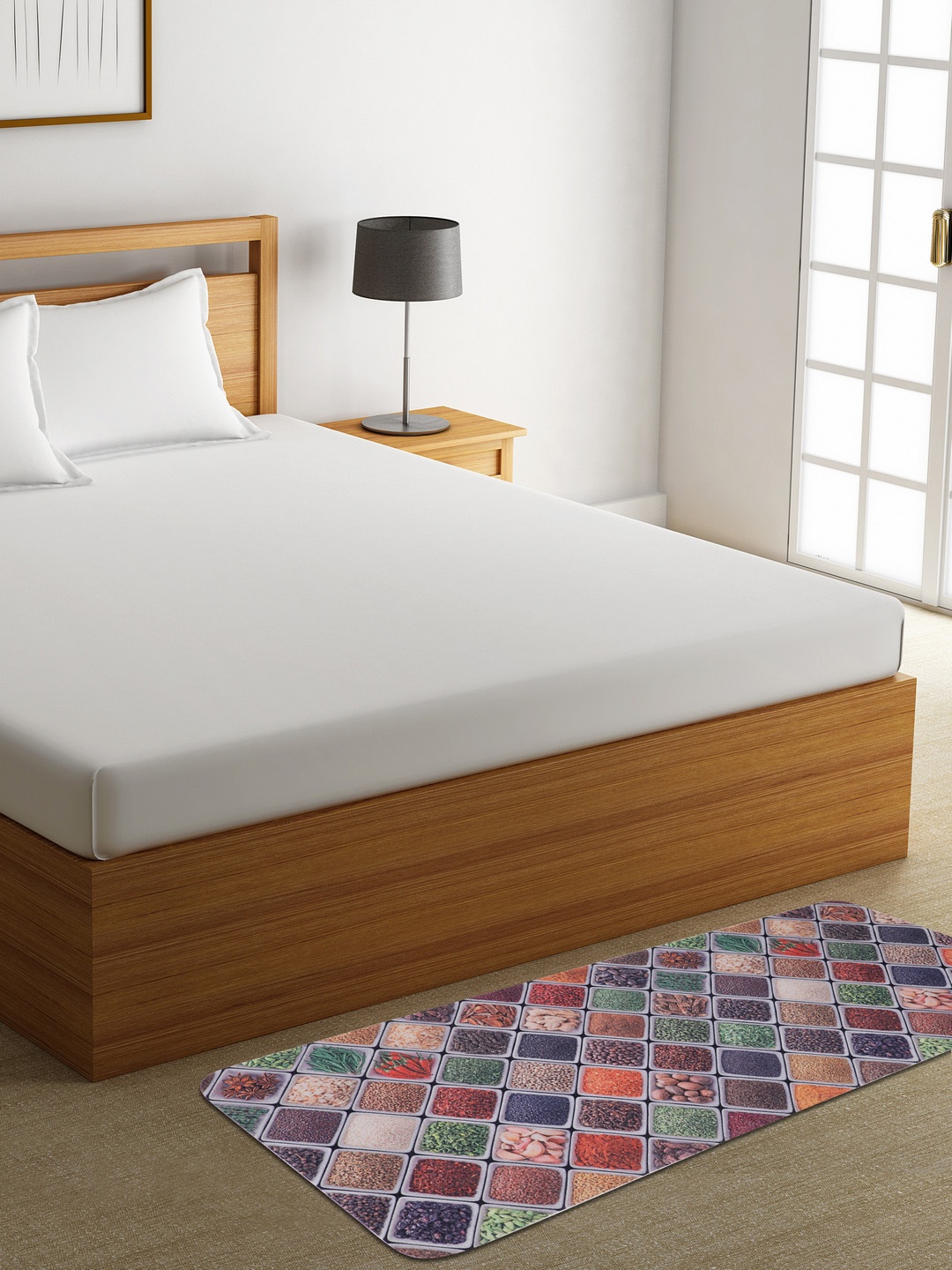 

Status Multicoloured 3D Digital Bed Side Runner, Multi