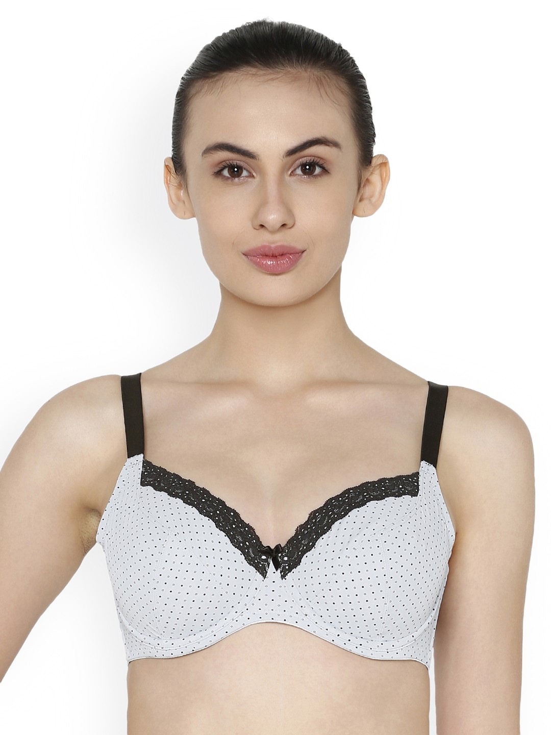 

Triumph Beauty-Full Non Padded Wired Full Cup Polka Dot Bra, Off white