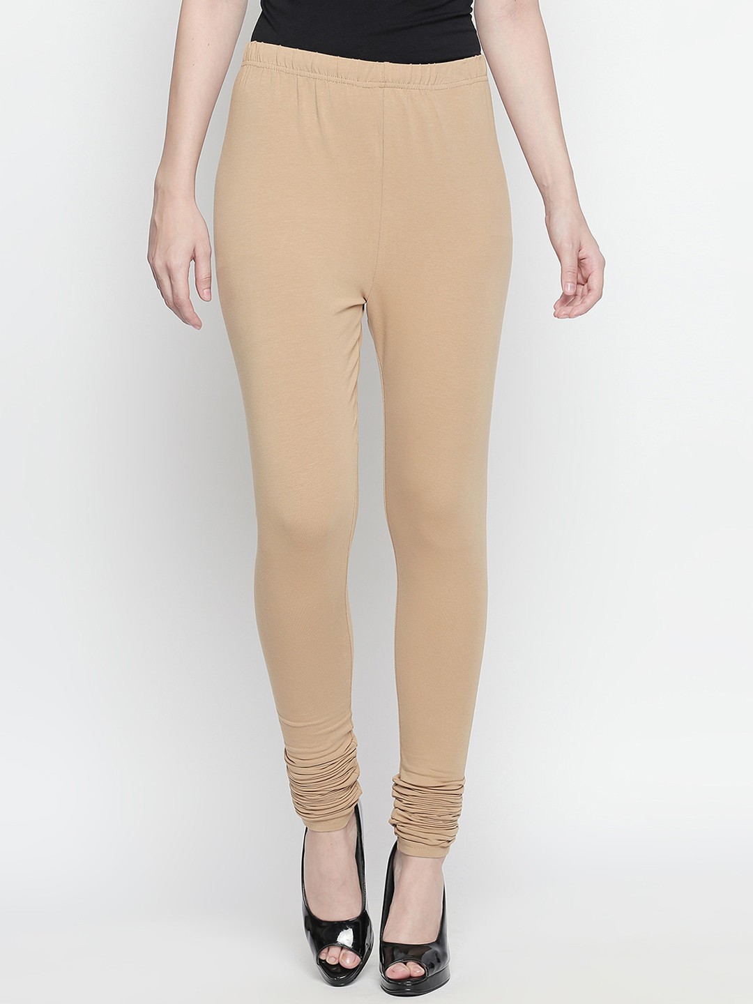 

Rangmanch by Pantaloons Women Beige Solid Churidar