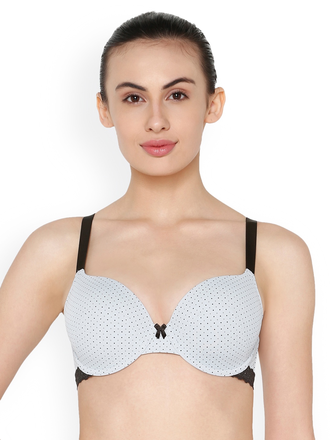 

Triumph Beauty-Full 111 Style Wireless Padded Polka Dots Full Coverage Support Big-Cup Bra, Blue