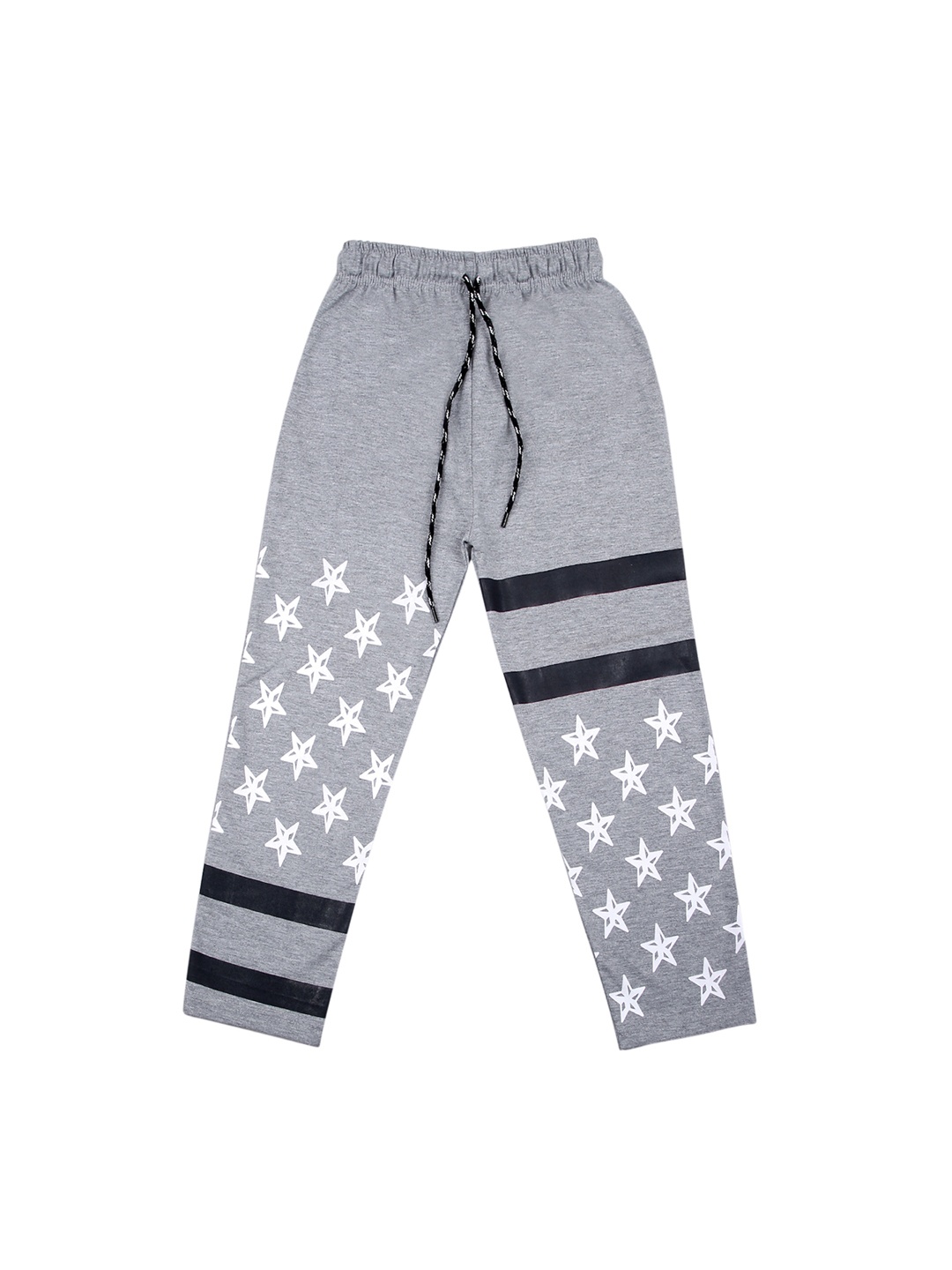 

SWEET ANGEL Kids Grey Printed Sytraight Fit Track Pants