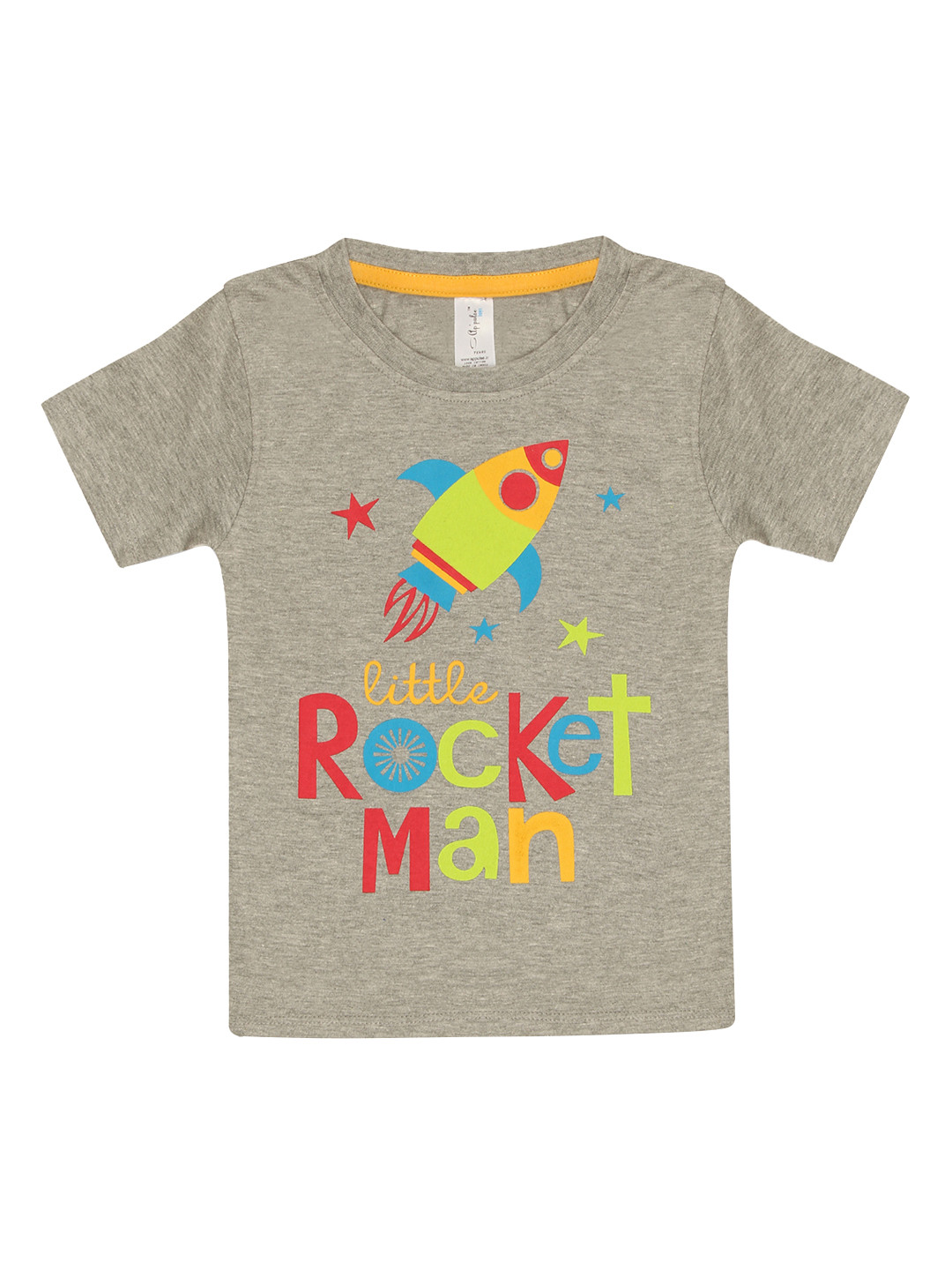 

appulse Boys Grey Printed Round Neck T-shirt