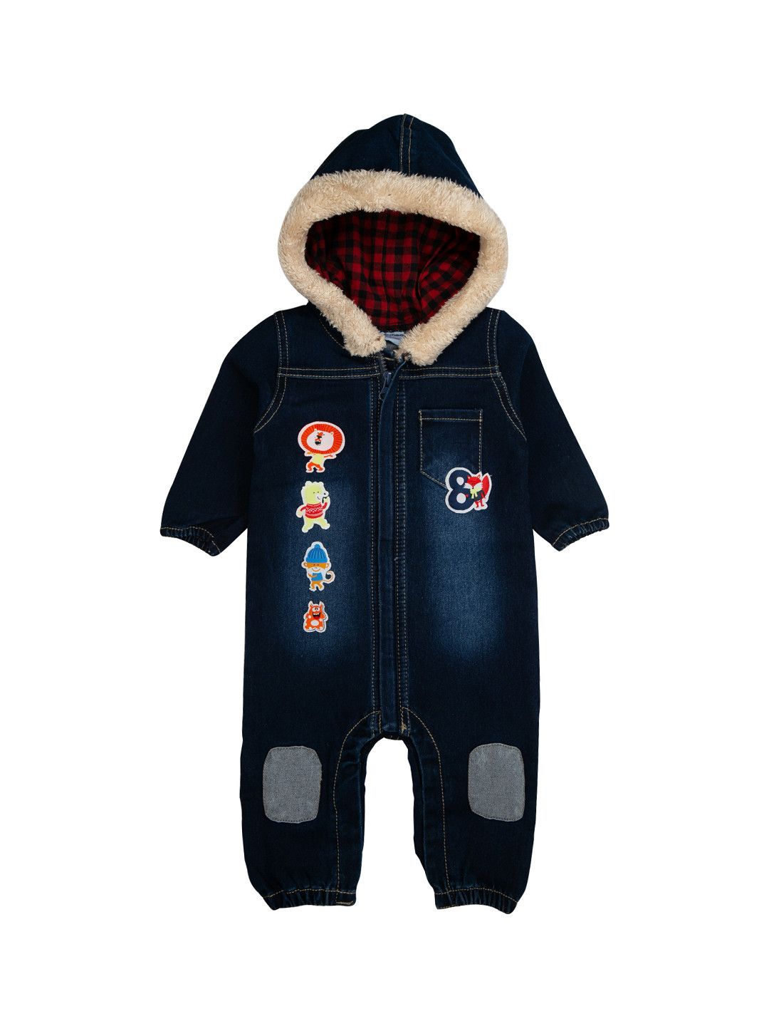 

Mee Mee Boys Blue Solid Rompers