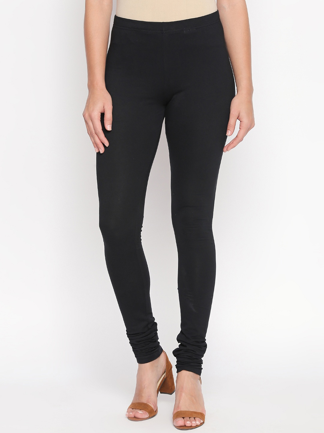 

RANGMANCH BY PANTALOONS Women Black Solid Churidar