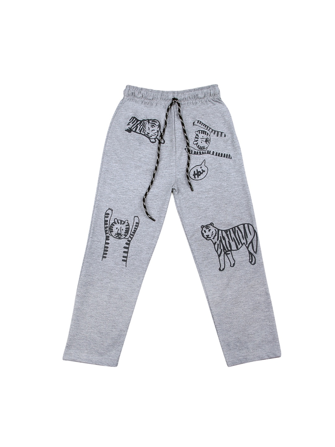 

SWEET ANGEL Kids Grey Printed Track Pants