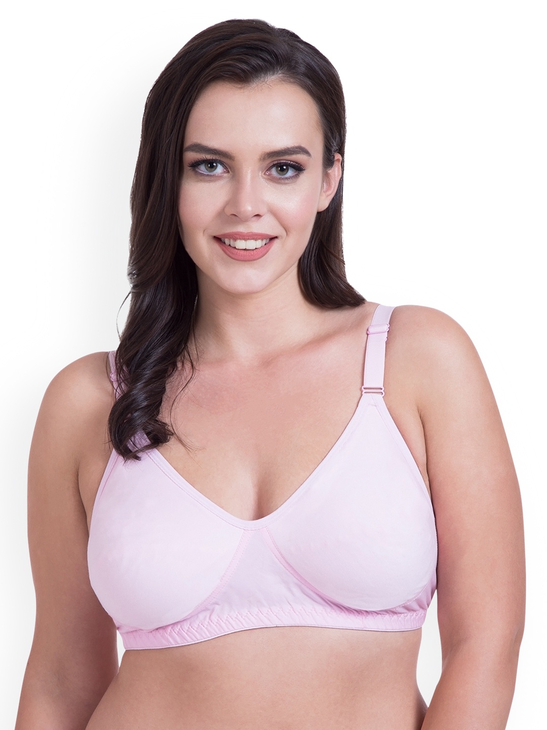 

Rajnie Pink Solid Non-Wired Non Padded Everyday Bra RJ666PK