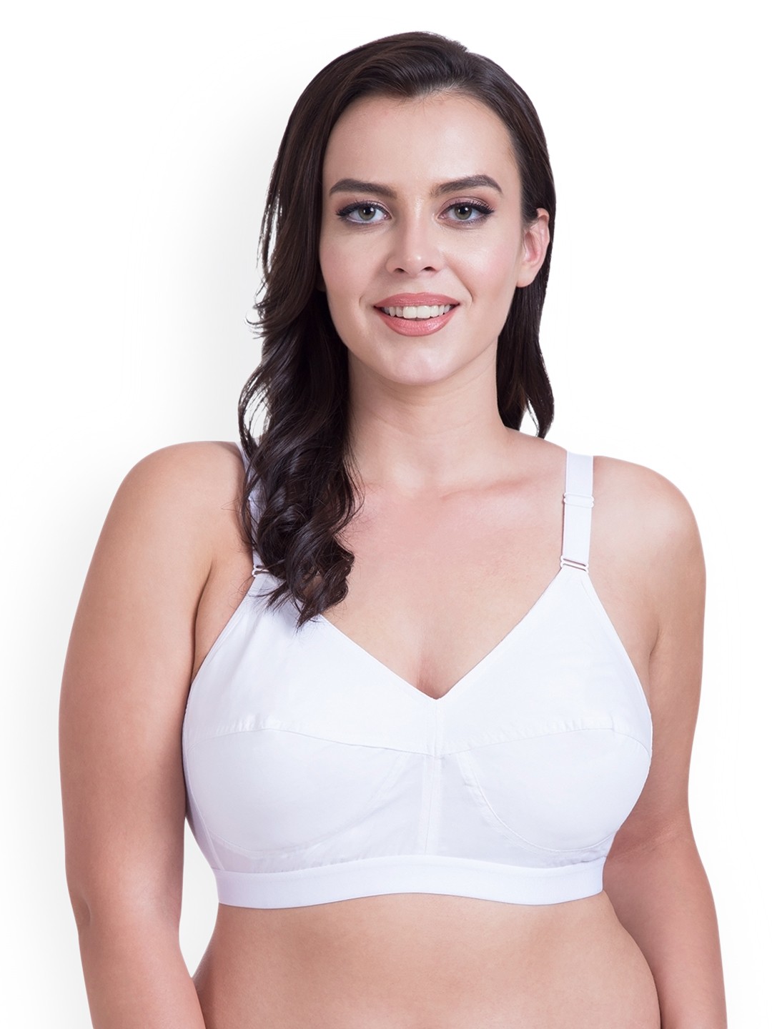 

Rajnie White Solid Non-Wired Non Padded Everyday Bra RJ664WH
