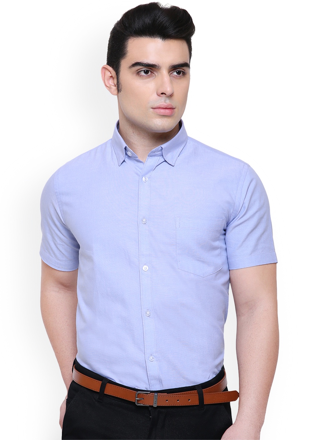 

Southbay Men Blue Smart Slim Fit Solid Formal Shirt