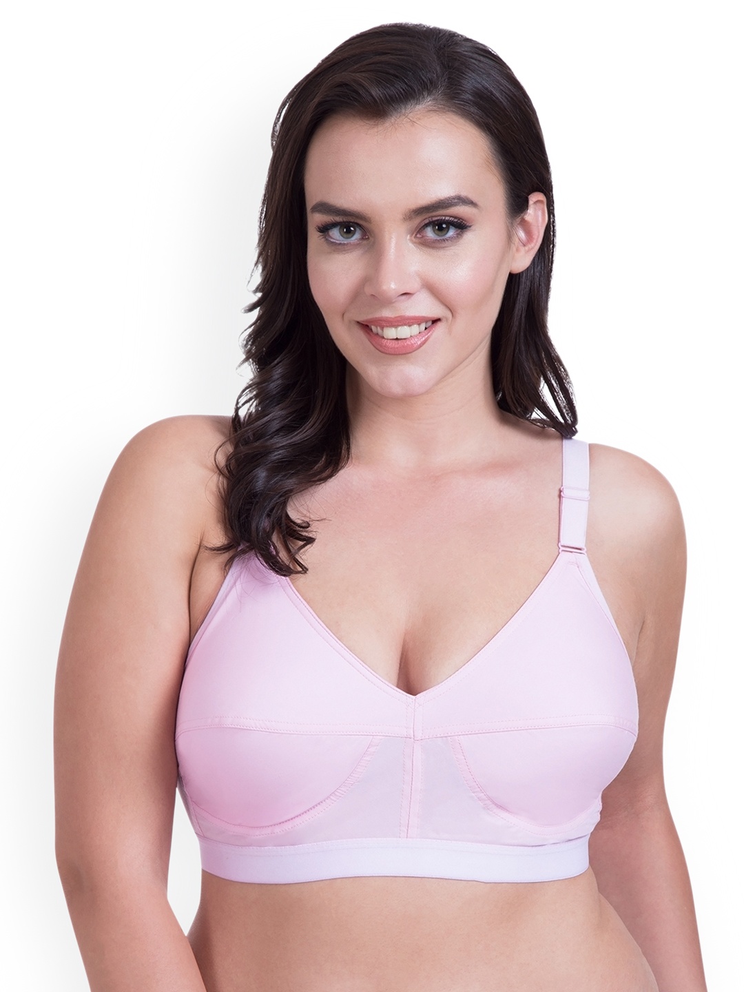 

Rajnie Pink Solid Non-Wired Non Padded Everyday Bra