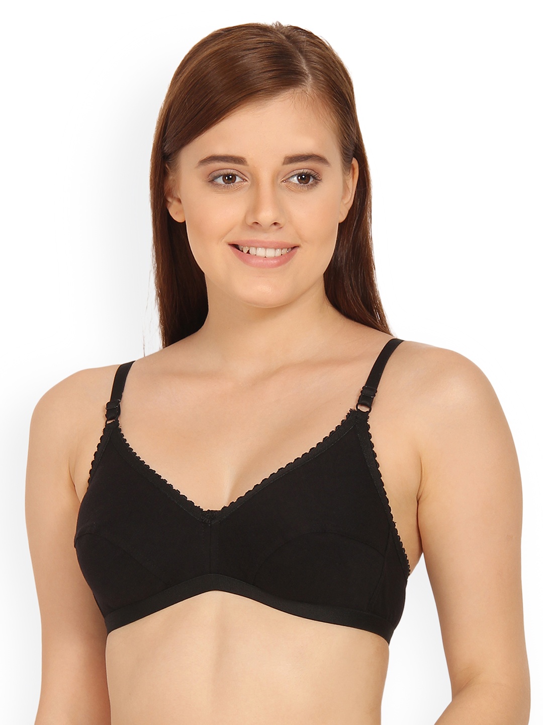 

Innocence Black Solid Non-Wired Non Padded Everyday Bra BBAPLIN88715