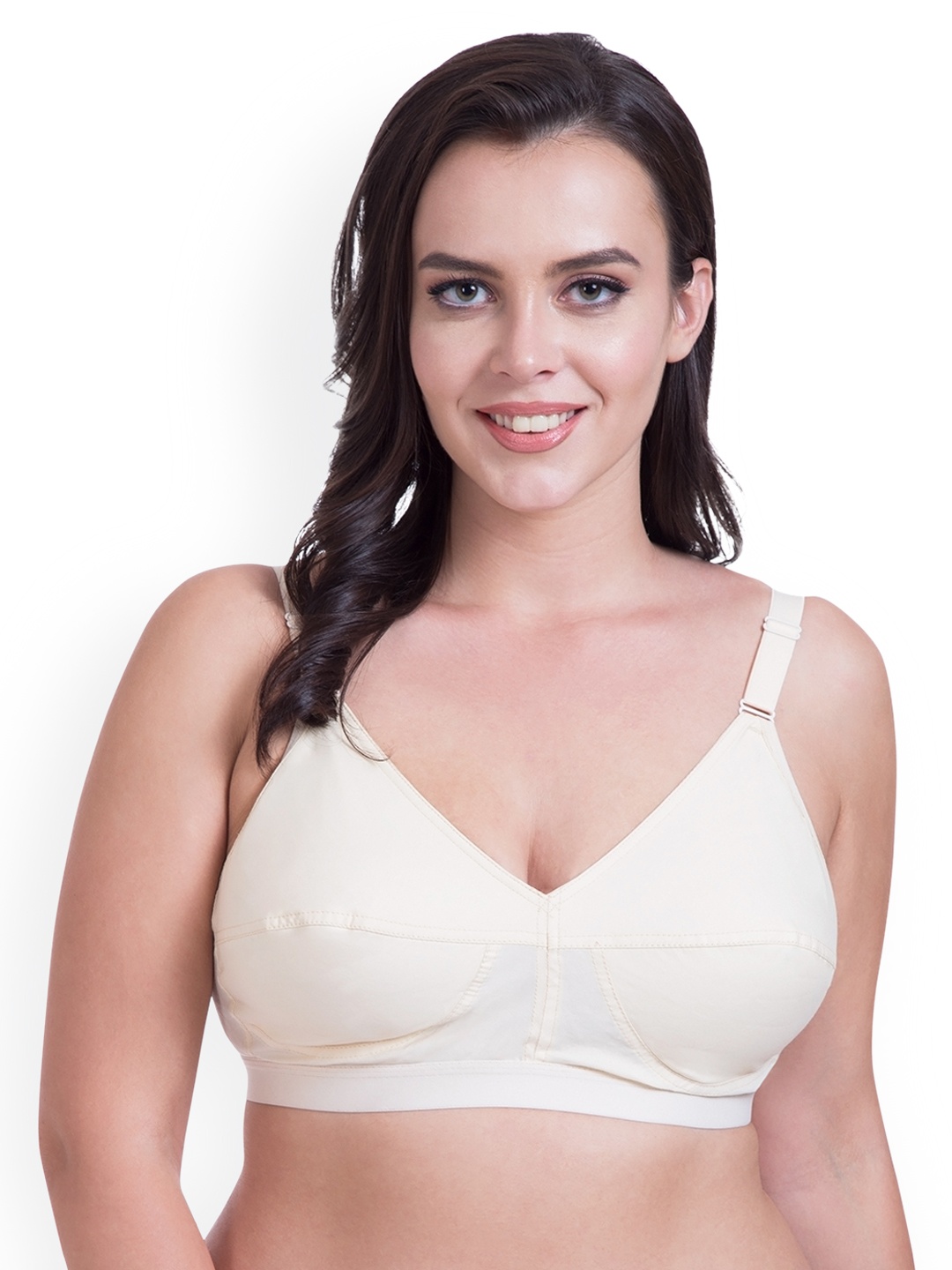 

Rajnie Beige Solid Non-Wired Non Padded Everyday Bra