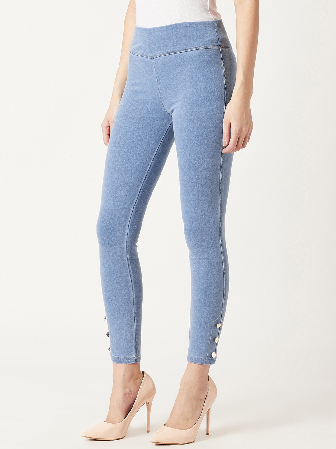 

Miss Chase Women Blue Super Skinny Fit Jeggings