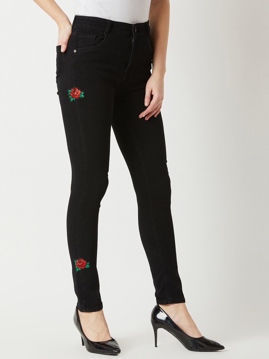 

Miss Chase Women Black Slim Fit High-Rise Clean Look Jeans
