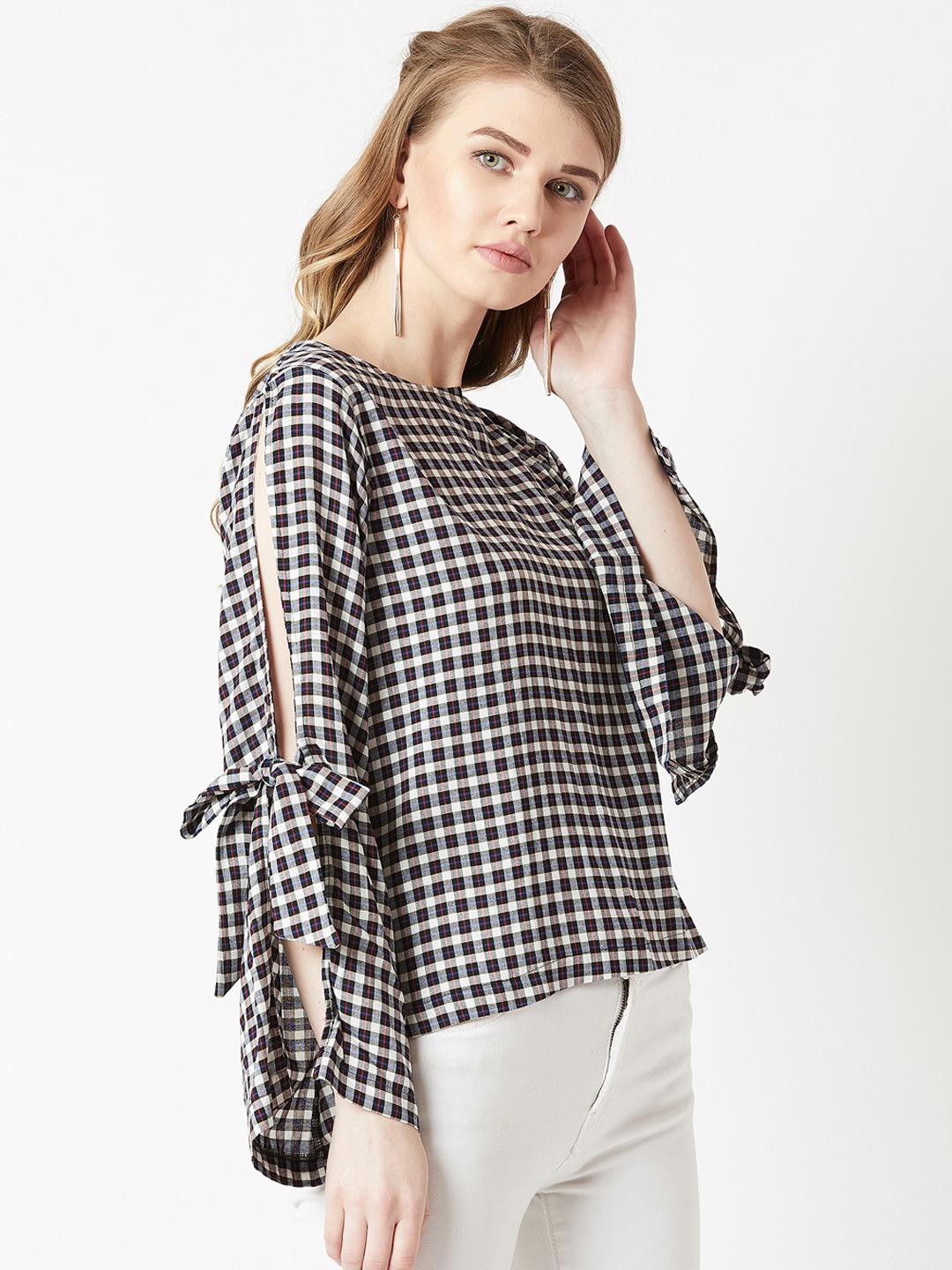 

Miss Chase Women Multicoloured Checked Top, Multi