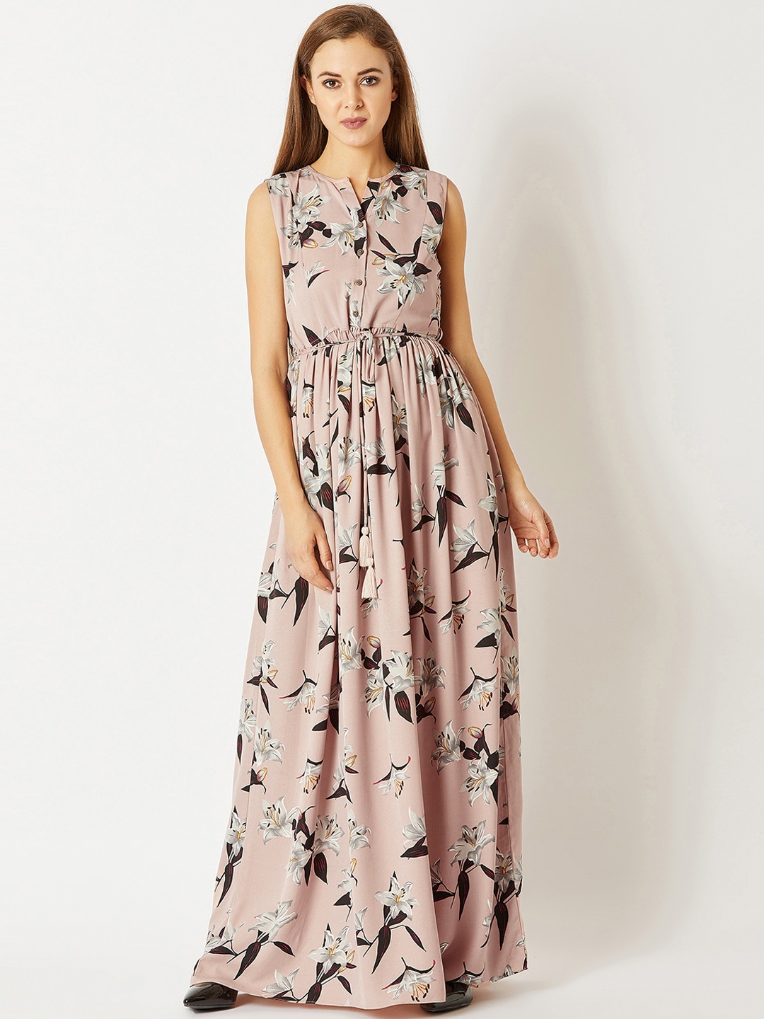 

Miss Chase Women Pink Printed Maxi Dress