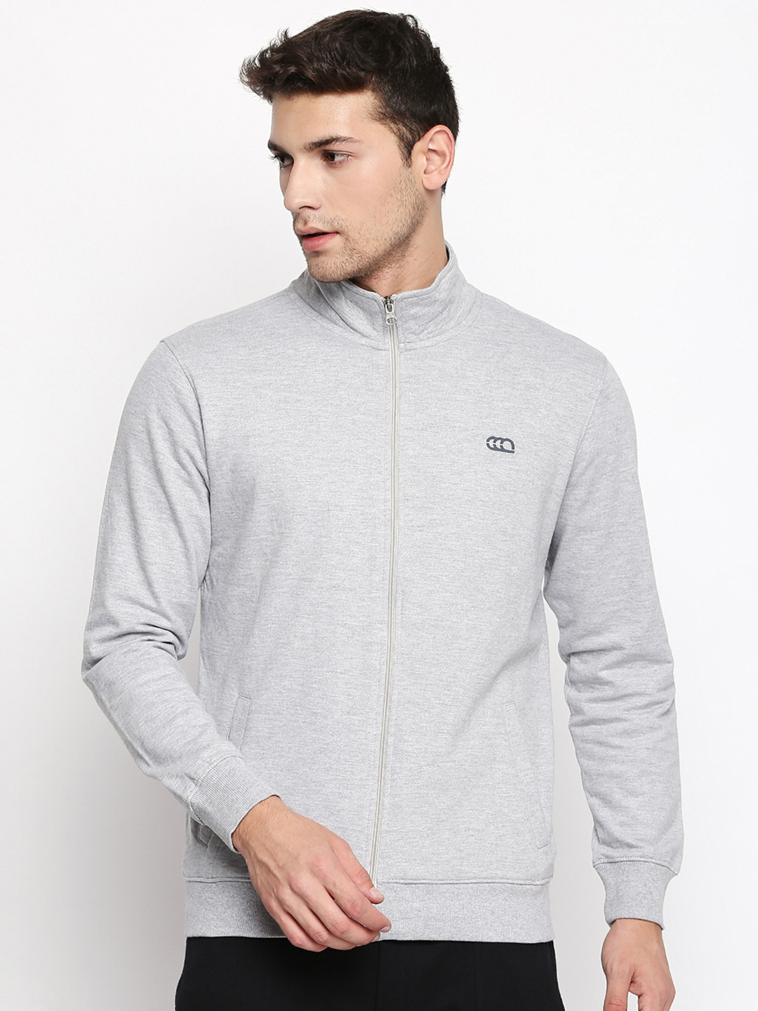 

Ajile by Pantaloons Men Grey Melange Solid Sweatshirt