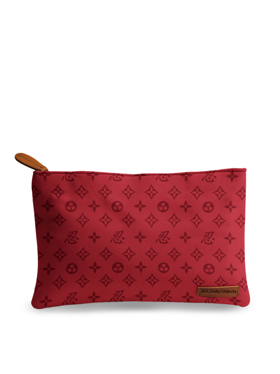 

DailyObjects Red Printed Clutch