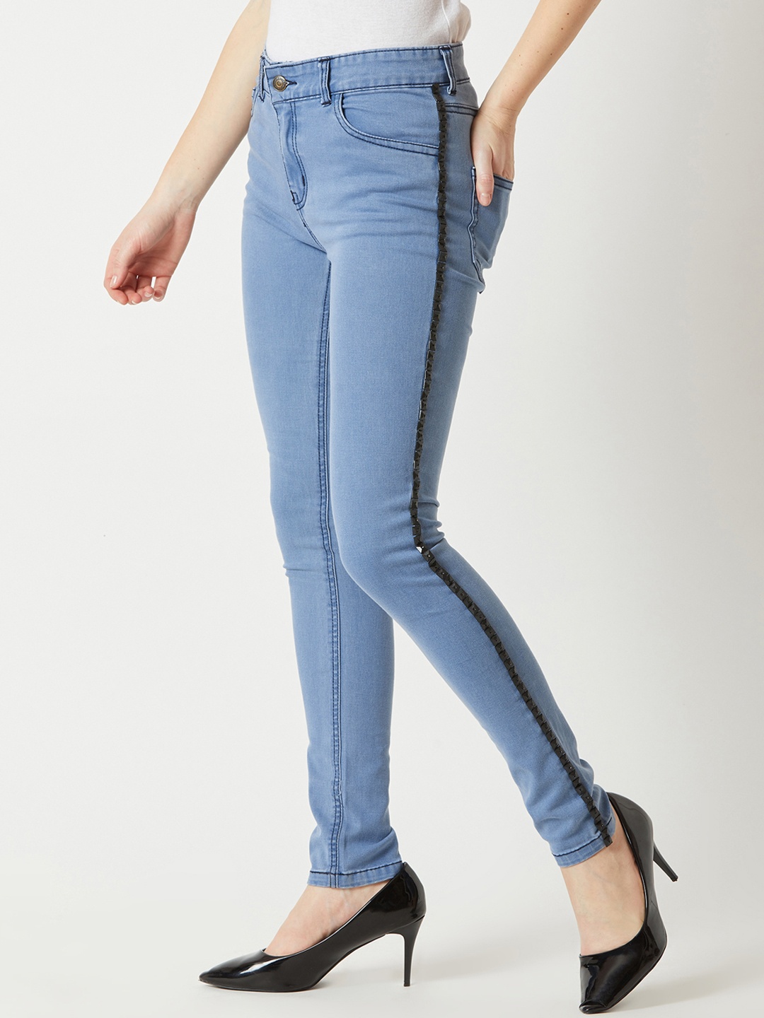 

Miss Chase Women Blue Skinny Fit Mid-Rise Clean Look Jeans