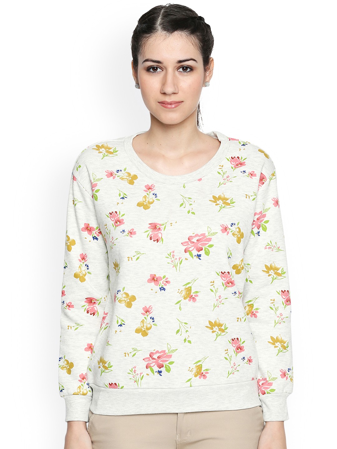 

Honey by Pantaloons Women Grey Printed Sweatshirt
