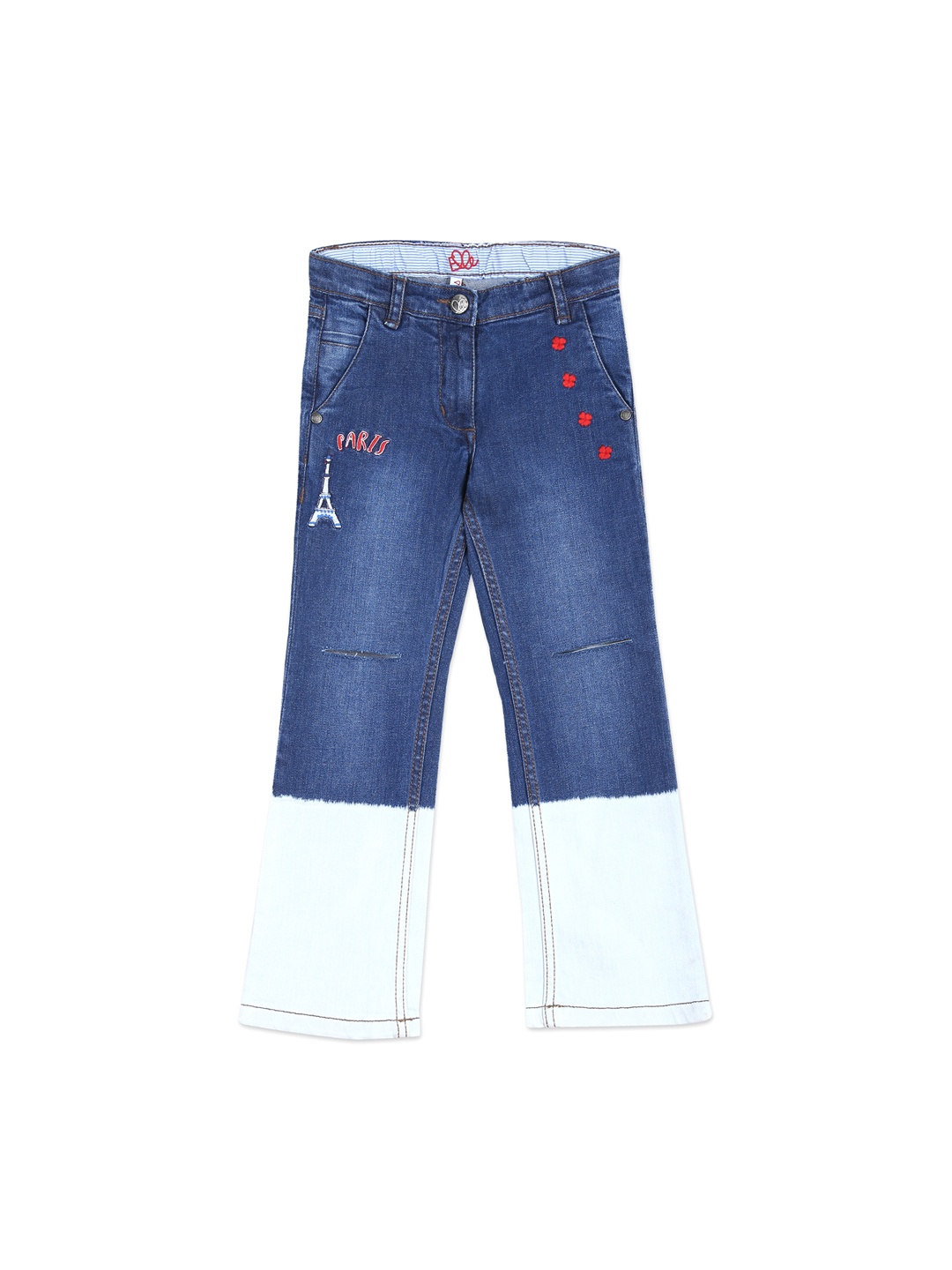 

ELLE Girls Blue Regular Fit Mid-Rise Clean Look Jeans