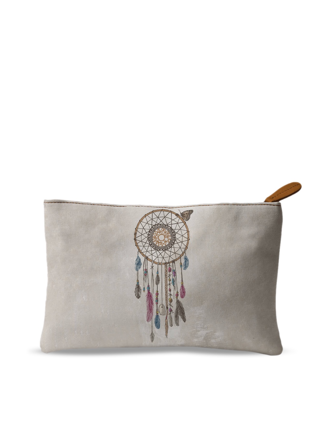 

DailyObjects Beige Printed Clutch