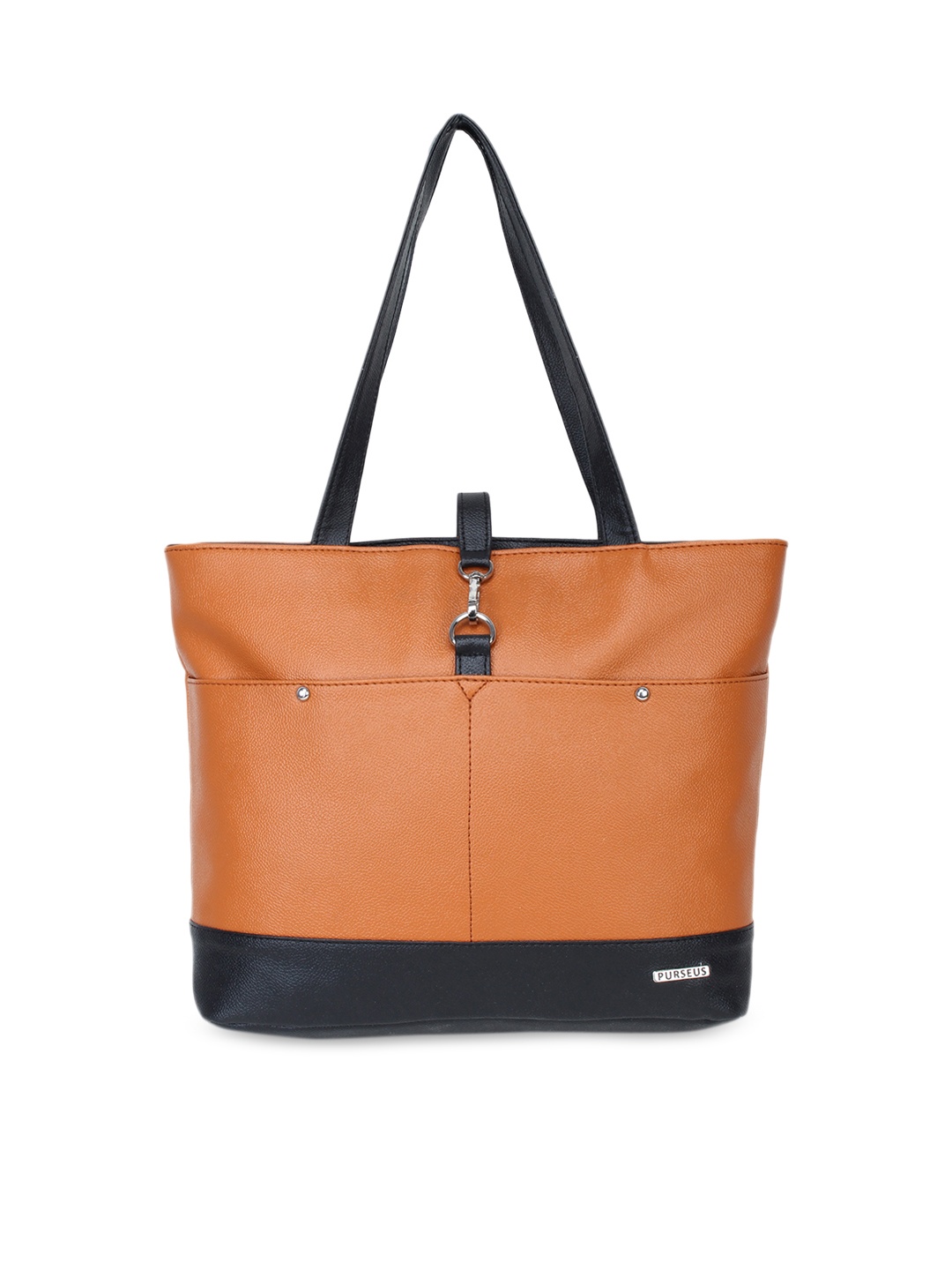 

Purseus Brown & Black Colourblocked Shoulder Bag