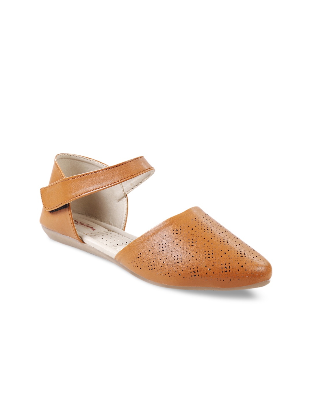 

meriggiare Women Tan Solid Synthetic Ballerinas